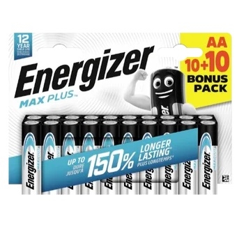 20 piles Energizer Max Plus LR6 AA